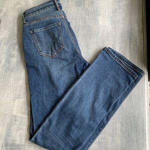 High-rise kicker boot-cut jeans